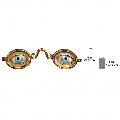 Toscano - Folk Art Optometrist Trade Eyeglasses Wall Sculpture