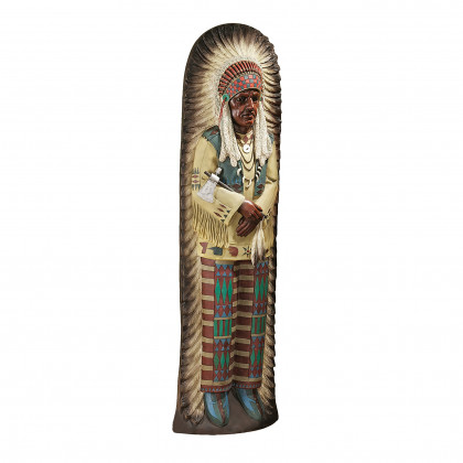 Toscano - Chief Lone Raven Replica Turn-of-the-Century Advertising Wall Sculpture