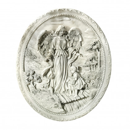 Toscano - Children Guardian Angel Plaque Wall Sculpture