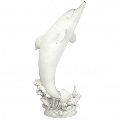 Toscano Tropical Tale Leaping Dolphin Piped Garden Statue - Large