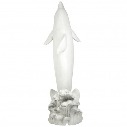 Toscano Tropical Tale Leaping Dolphin Piped Garden Statue - Large