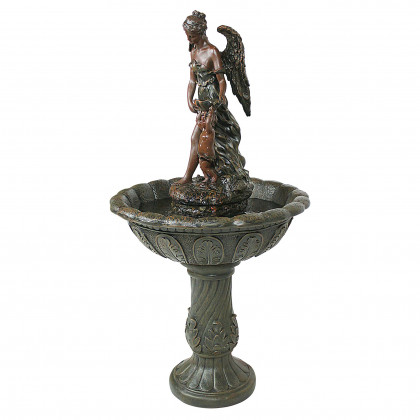 Toscano Heavenly Moments Angel Sculptural Fountain - Verdigris