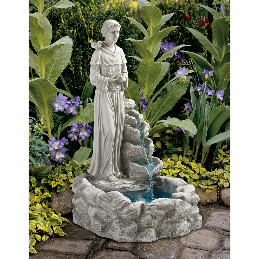 Toscano - Nature Blessed Prayer Saint Francis Sculptural Fountain