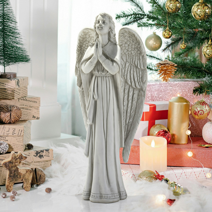 Toscano Divine Guidance Praying Angel Large Garden Statue