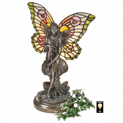 Toscano - Fairy of the Glen Tiffany-Style Stained Glass Illuminated Statue