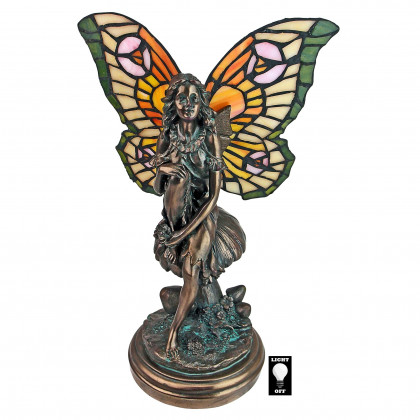 Toscano - Fairy of the Glen Tiffany-Style Stained Glass Illuminated Statue
