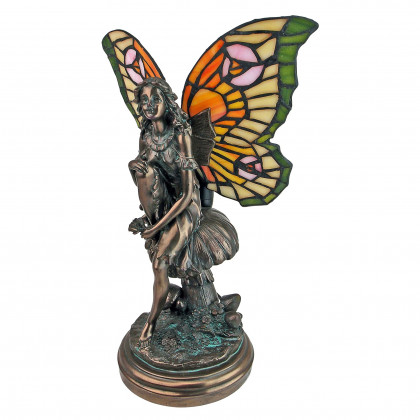 Toscano - Fairy of the Glen Tiffany-Style Stained Glass Illuminated Statue
