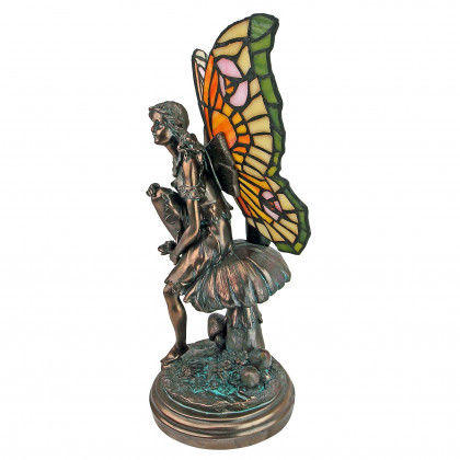 Toscano - Fairy of the Glen Tiffany-Style Stained Glass Illuminated Statue