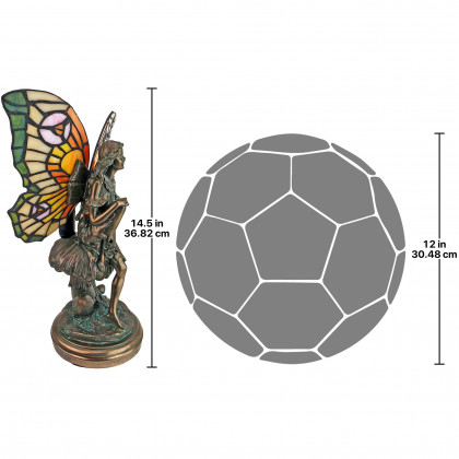Toscano - Fairy of the Glen Tiffany-Style Stained Glass Illuminated Statue