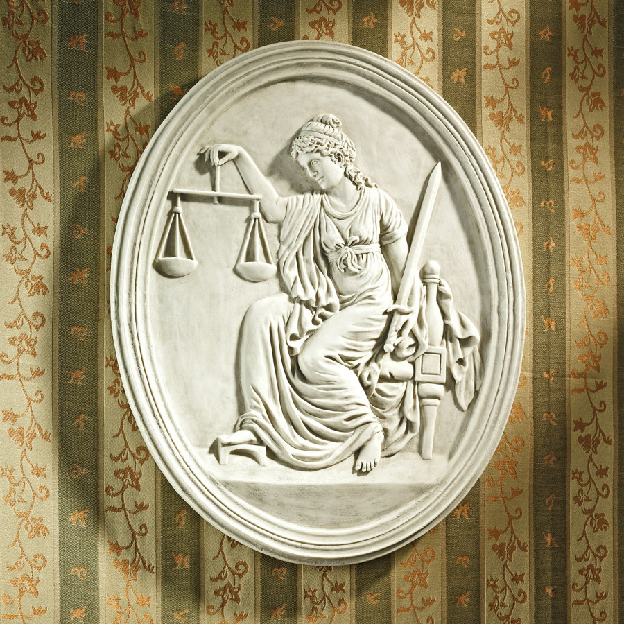 Toscano - Old Bailey Courthouse Lady Justice Wall Sculpture