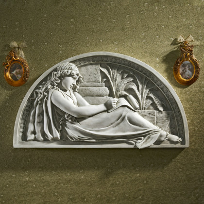 Toscano - The Little Author Lunette Wall Sculpture
