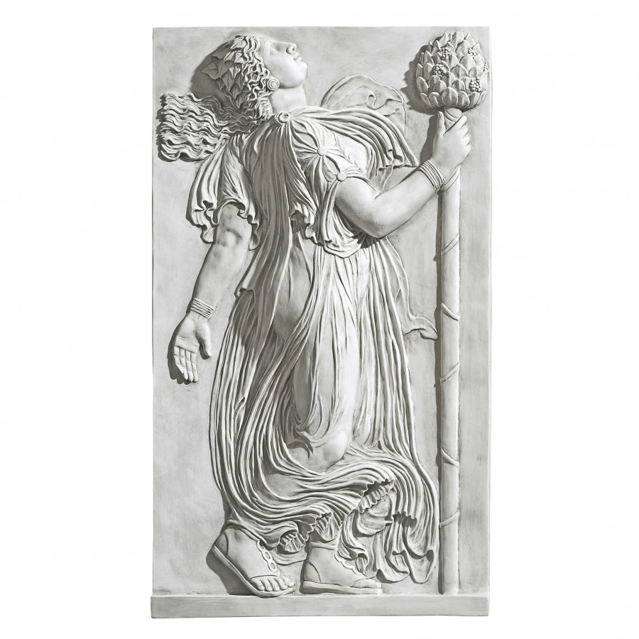 Toscano Dancing Greek Maenad with Thyrsus Wall Frieze - Left