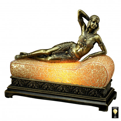 Toscano - Cleopatra Queen of Egypt Art Deco Mosaic Lamp in Stained Glass
