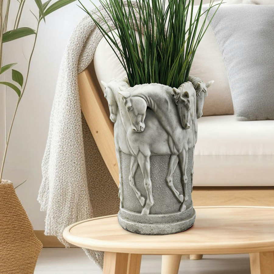 Toscano - Six Stallions of the Hippodrome Horse Sculptural Vase
