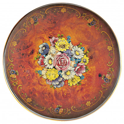 Toscano - Floral Bouquet Pedestal Table in Designer Resin