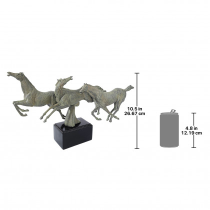 Toscano - Wild Stallion Horses Statue
