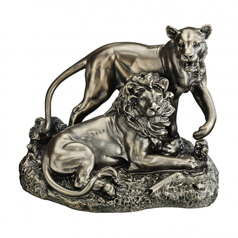 Toscano - Lion and Lioness Pride of Place Animal Statue