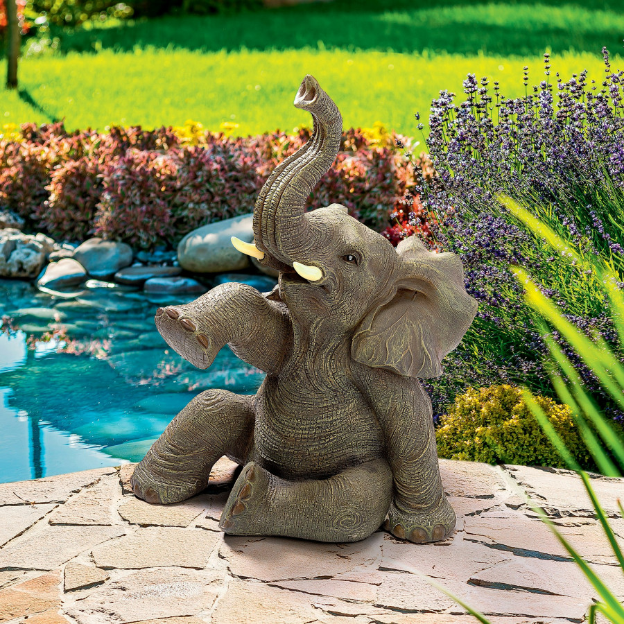 Toscano - Petey the Pint-Sized Pachyderm Elephant Garden Statue