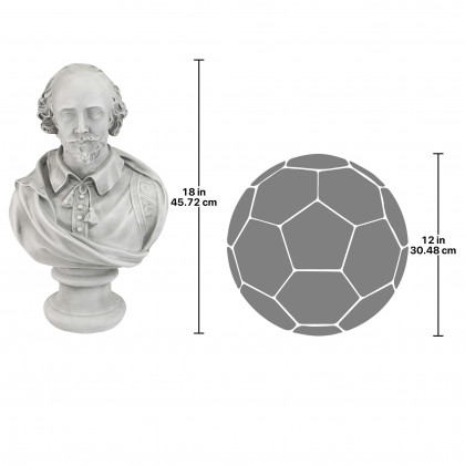 Toscano William Shakespeare Sculptural Bust - Large