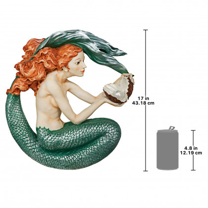 Toscano - Misty Mae Siren of the Sea Mermaid Wall Sculpture