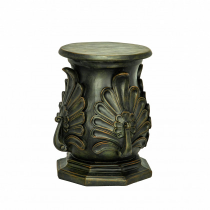 Toscano Classic Peacock Statuary Pedestal - Bronze Finish