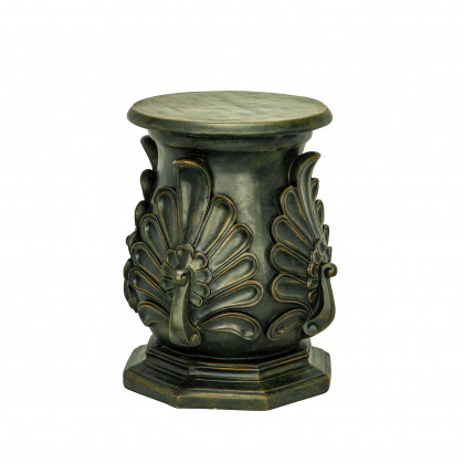 Toscano Classic Peacock Statuary Pedestal - Bronze Finish