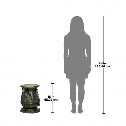 Toscano Classic Peacock Statuary Pedestal - Bronze Finish