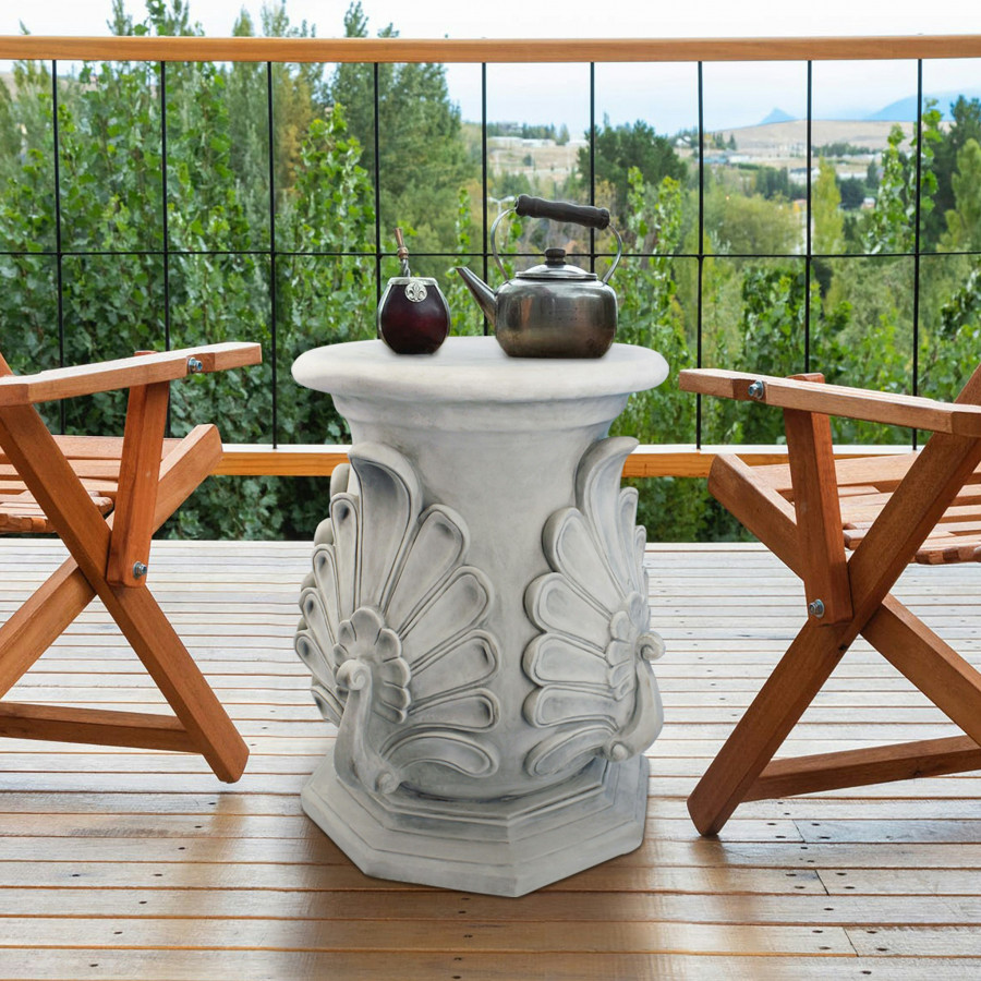 Toscano Classic Peacock Statuary Pedestal - Stone Finish