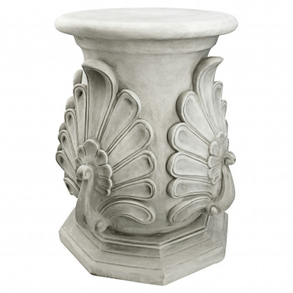 Toscano Classic Peacock Statuary Pedestal - Stone Finish