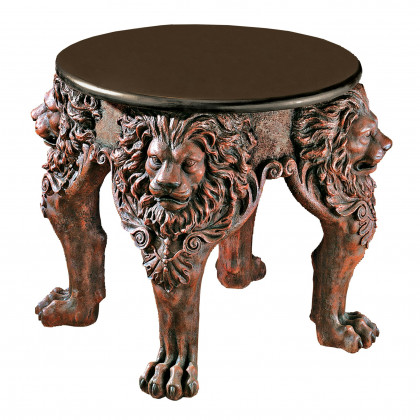 Toscano - Lord Raffles Lion Leg Gothic Sculptural Side Table in Designer Resin