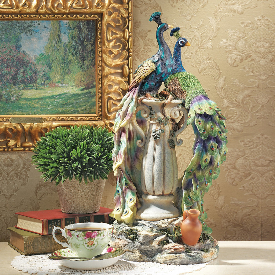 Toscano - Peacocks in Paradise Statue