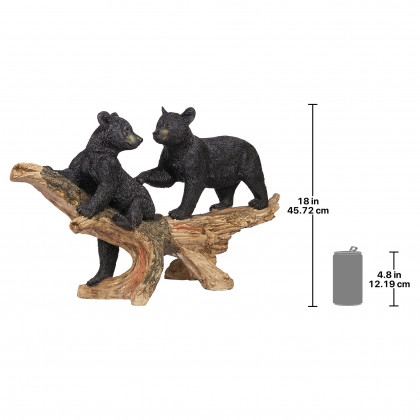 Toscano - Mischievous Woodland Black Bear Cubs Statue
