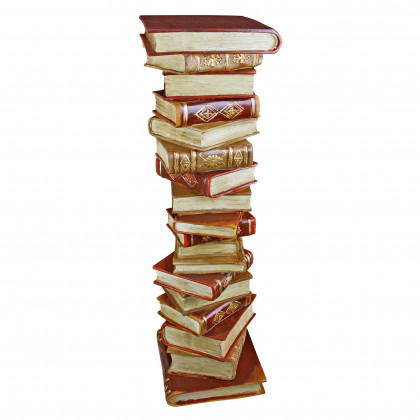 Toscano - Power of Books Sculptural Pedestal Column in Designer Resin