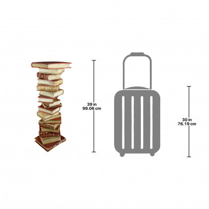 Toscano - Power of Books Sculptural Pedestal Column in Designer Resin