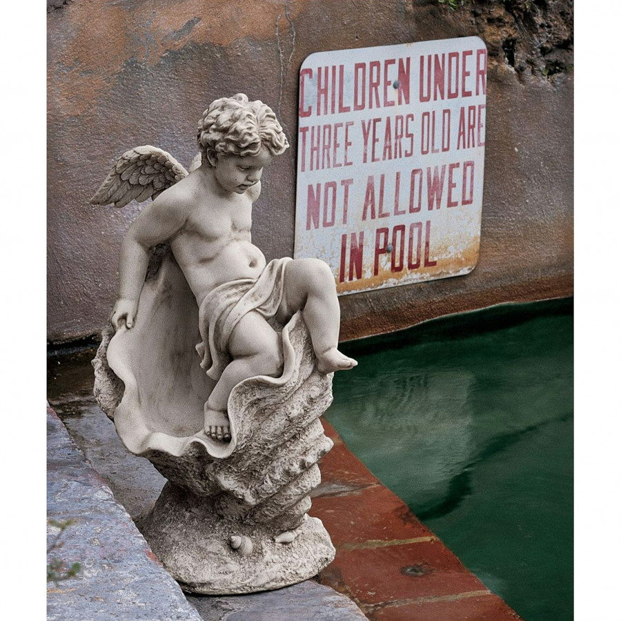 Toscano - Testing the Waters Cherub Sculpture