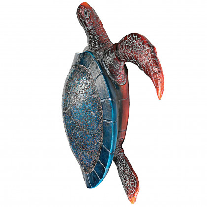 Toscano - Blue Sea Turtle Illuminated Mosaic Glass Wall Sculpture