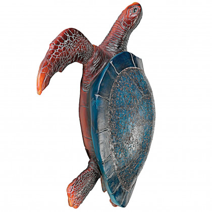 Toscano - Blue Sea Turtle Illuminated Mosaic Glass Wall Sculpture