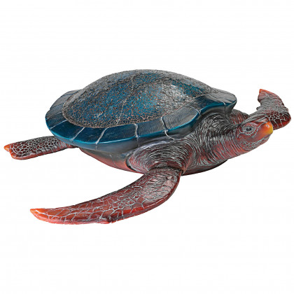 Toscano - Blue Sea Turtle Illuminated Mosaic Glass Wall Sculpture