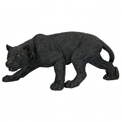Toscano Shadowed Predator Black Panther Statue - Medium