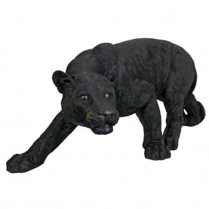 Toscano Shadowed Predator Black Panther Statue - Medium