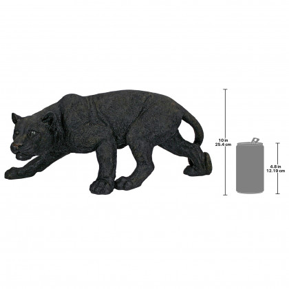 Toscano Shadowed Predator Black Panther Statue - Medium