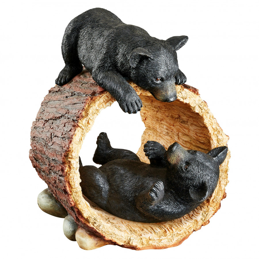 Toscano - Rough Play Bear Cubs Garden Statue
