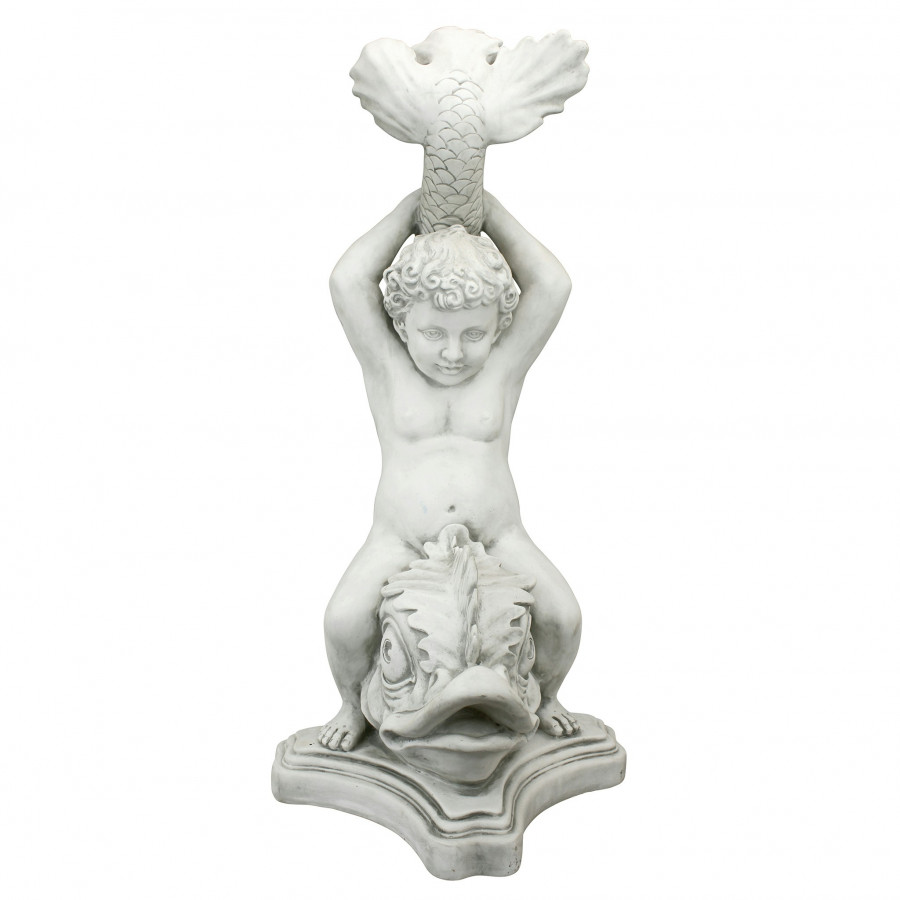 Toscano - Boy on Dolphin Classical Garden Statue