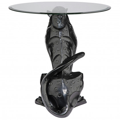 Toscano - Black Jaguar Sculptural Table in Designer Resin