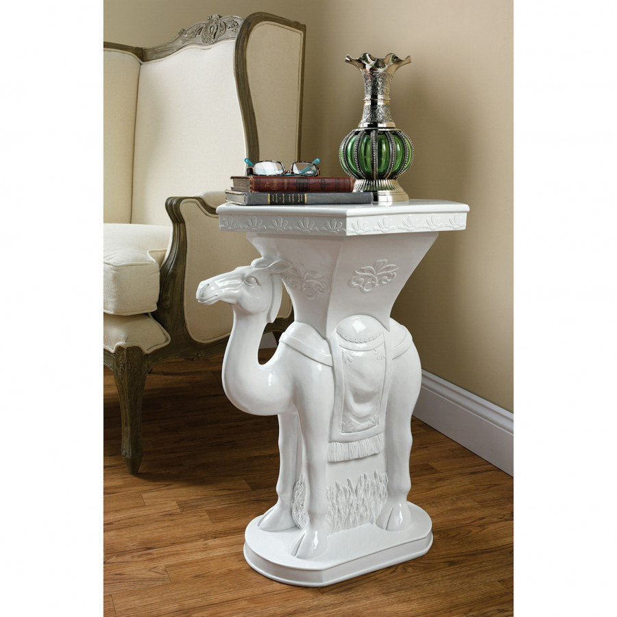 Toscano - Bedouin Camel Sculptural Side Table in Designer Resin