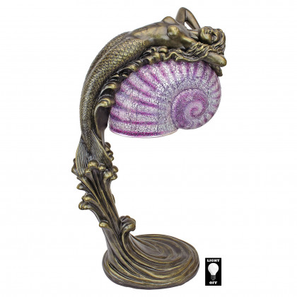 Toscano - Siren of the Sea Mermaid Art Deco Illuminated Sculpture