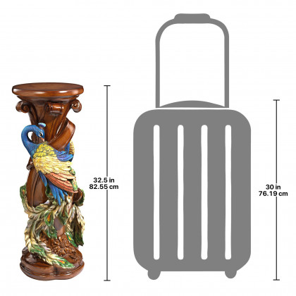 Toscano - Chateau de Saumer Peacock Sculptural Pedestal