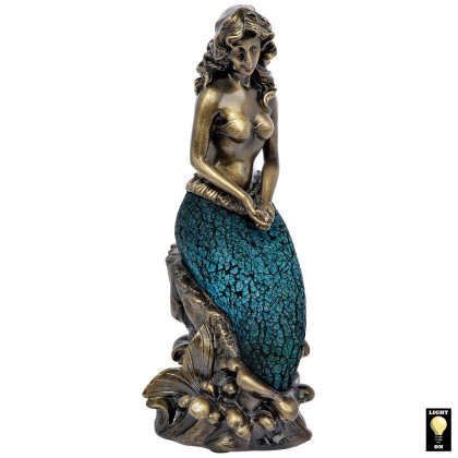 Toscano - Ocean Mermaid Illuminated Mosaic Glass Statue