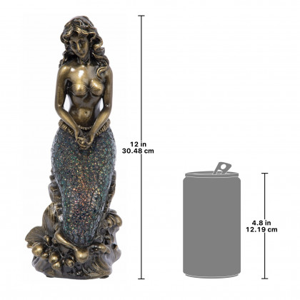Toscano - Ocean Mermaid Illuminated Mosaic Glass Statue