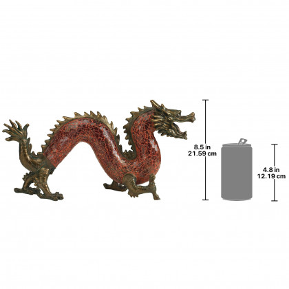 Toscano - Dragon Dance of Light Illuminated Mosaic Glass Statue